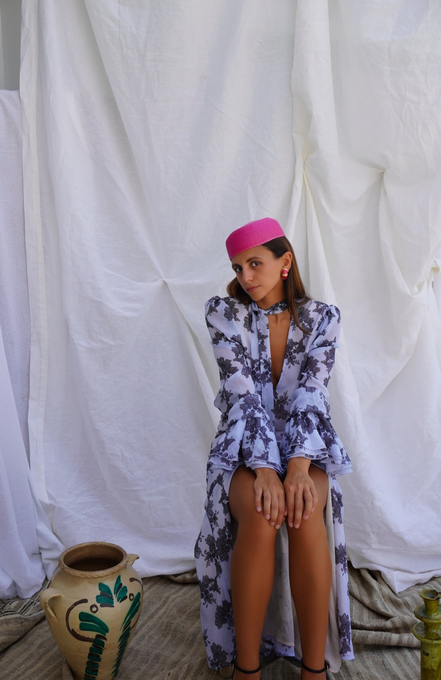 ROTATE. Vestido lazada al cuello