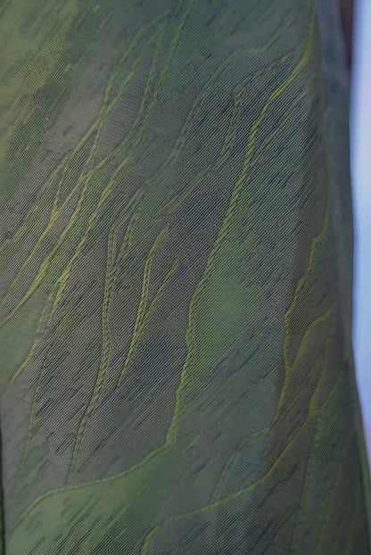 GANNI. Vestido midi en satén jacquard